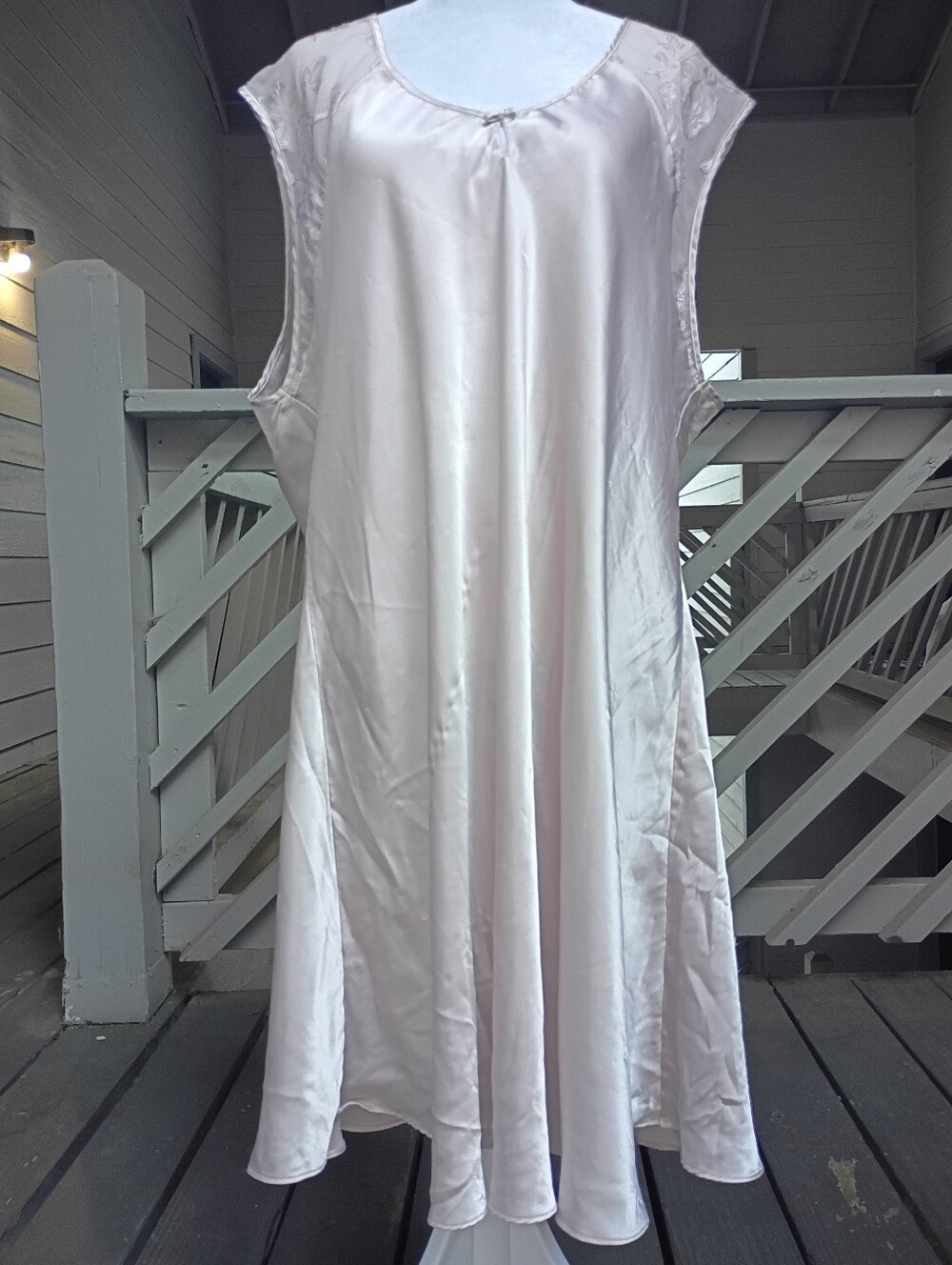 Oscar De La Renta Vintage Pink Label Blush Pink Nightgown Size 2x - Picture 8 of 8